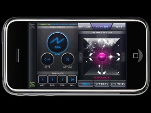 Noise.io is the first iPhone synthesizer Noise.io synthesizer on iPhone